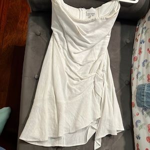 Cutest white strapless dress!